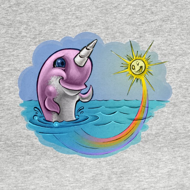 Narwhal Rainbow Sunshine by majanation